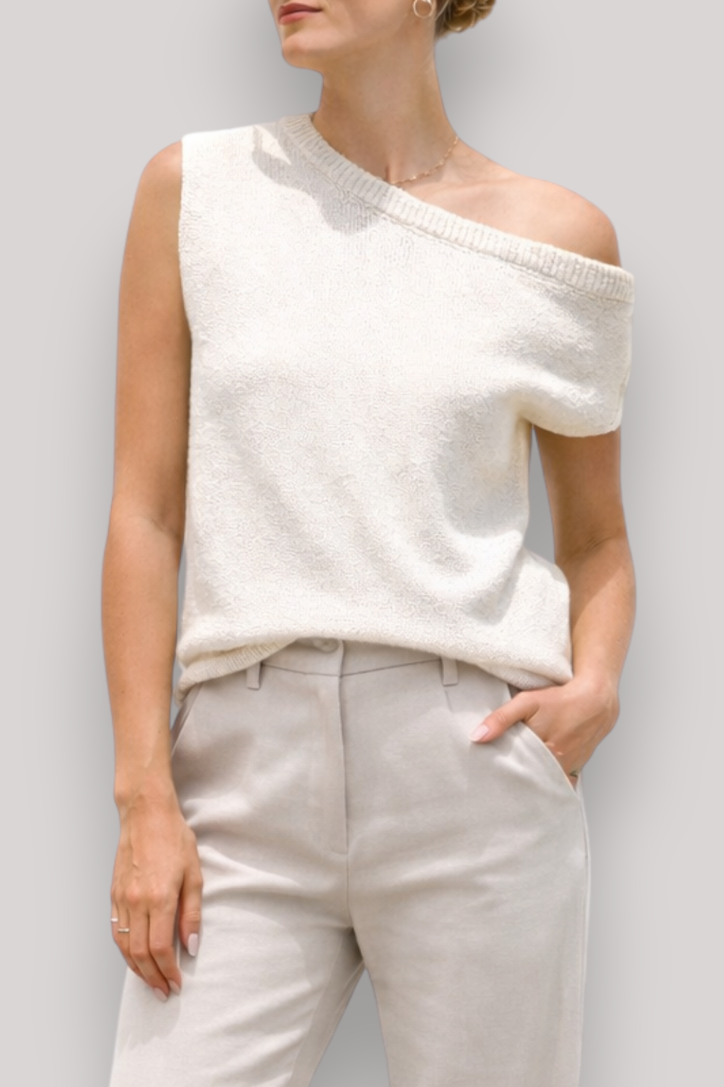 The Maeve Women's Top Knit Side Shoulder Summer Blouse