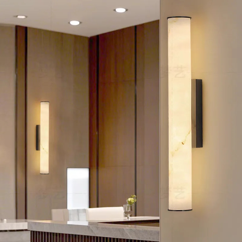 The Marbelle Marble Cylinder Wall Light