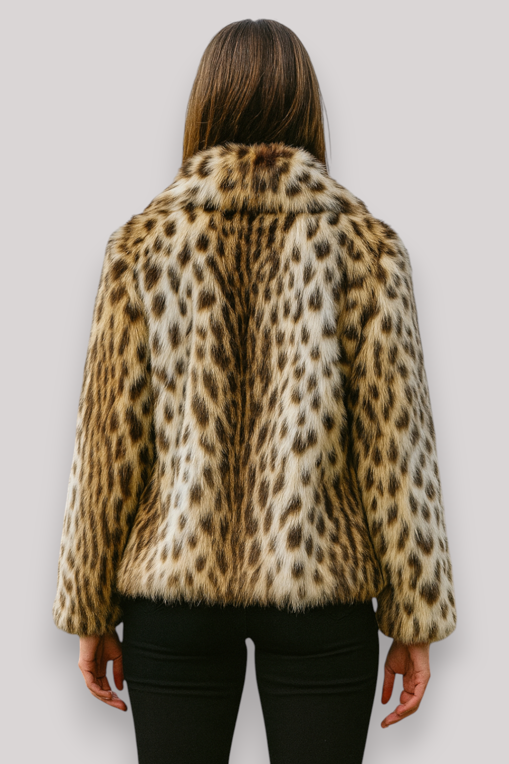 The Margot Leopard Print Winter Coat Long Sleeve Lapel Jacket