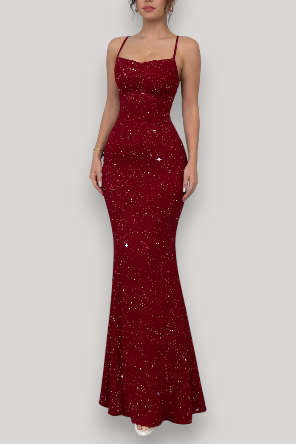 The Marianne Women's Sequin Backless Maxi Dress