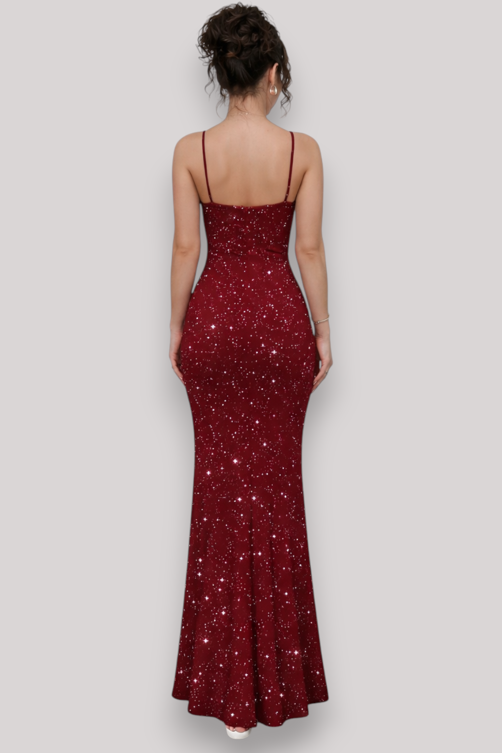 The Marianne Women's Sequin Backless Maxi Dress