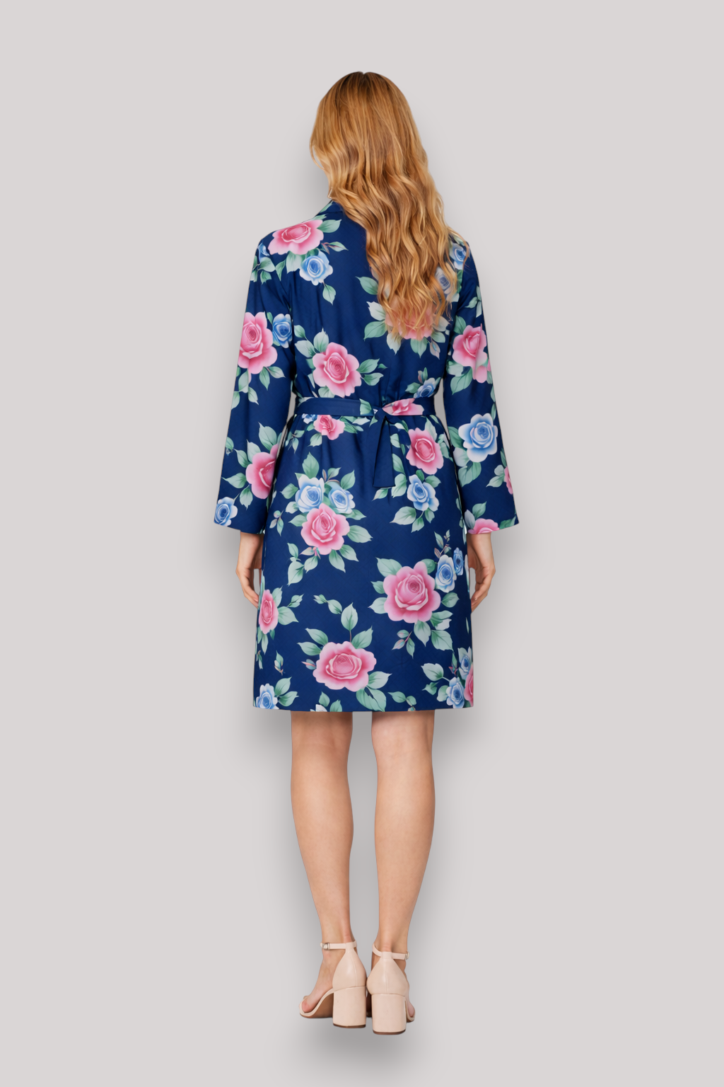 The Marina Women's Long Sleeve Satin Nightgown