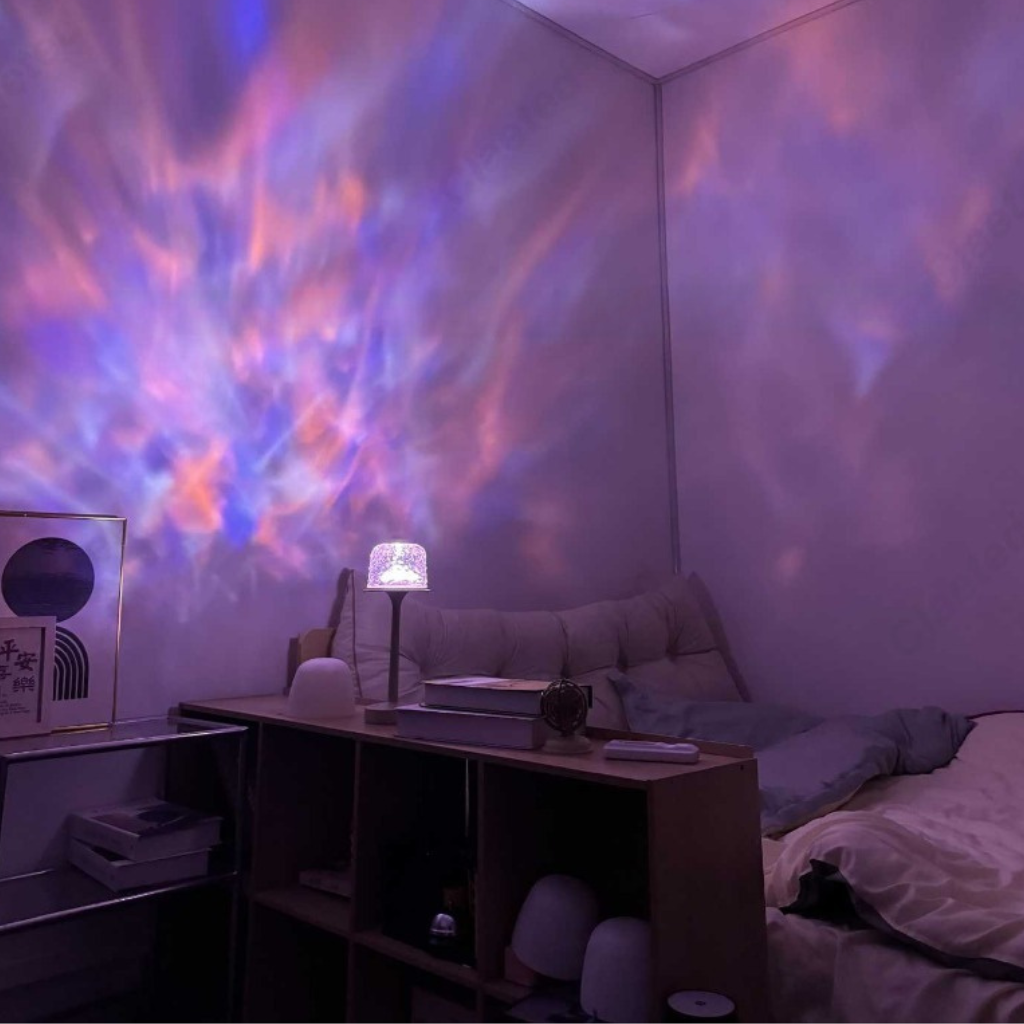 The Maris RGB Ripple Mushroom Table Lamp