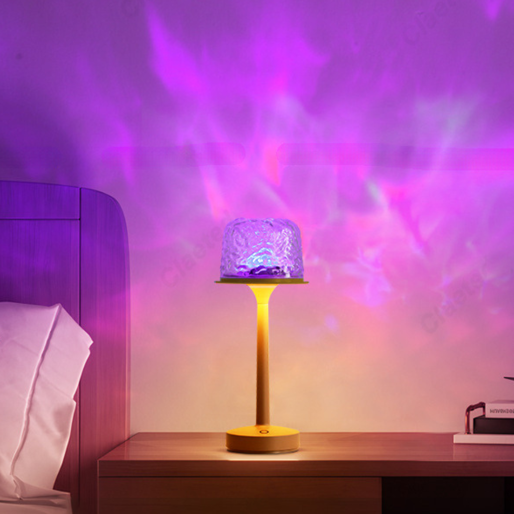 The Maris RGB Ripple Mushroom Table Lamp