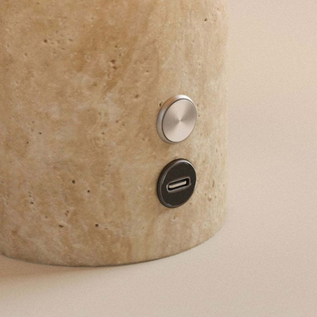 The Maruvia Rechargeable Japanese Marble LED Lamp