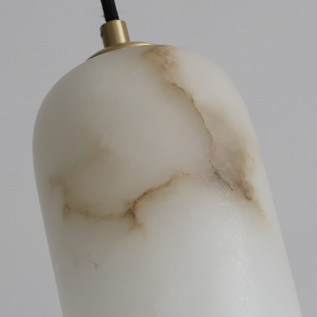 The Marzelle Marble Copper LED Pendant Light