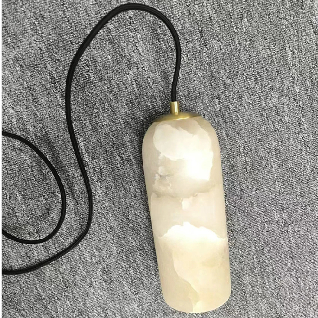 The Marzelle Marble Copper LED Pendant Light