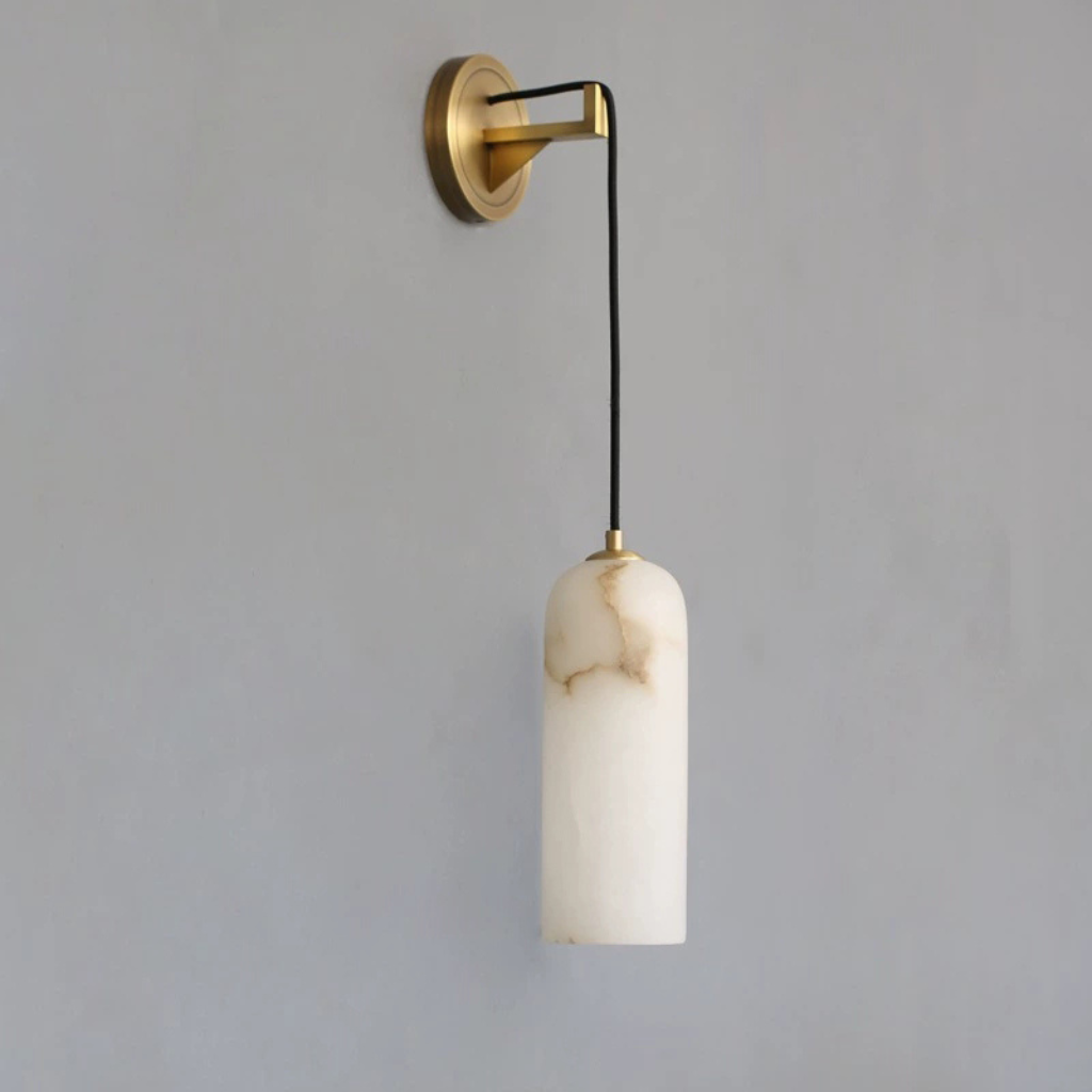 The Marzelle Marble Copper LED Pendant Light