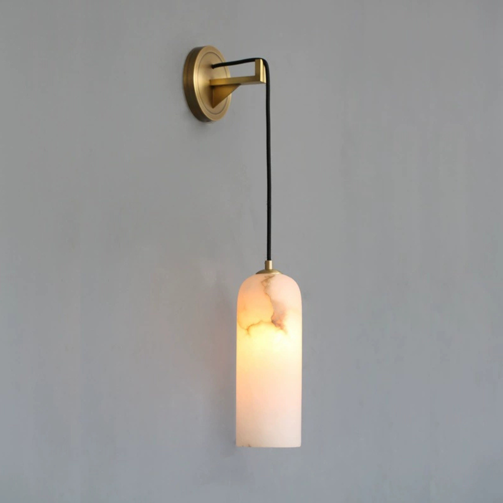 The Marzelle Marble Copper LED Pendant Light