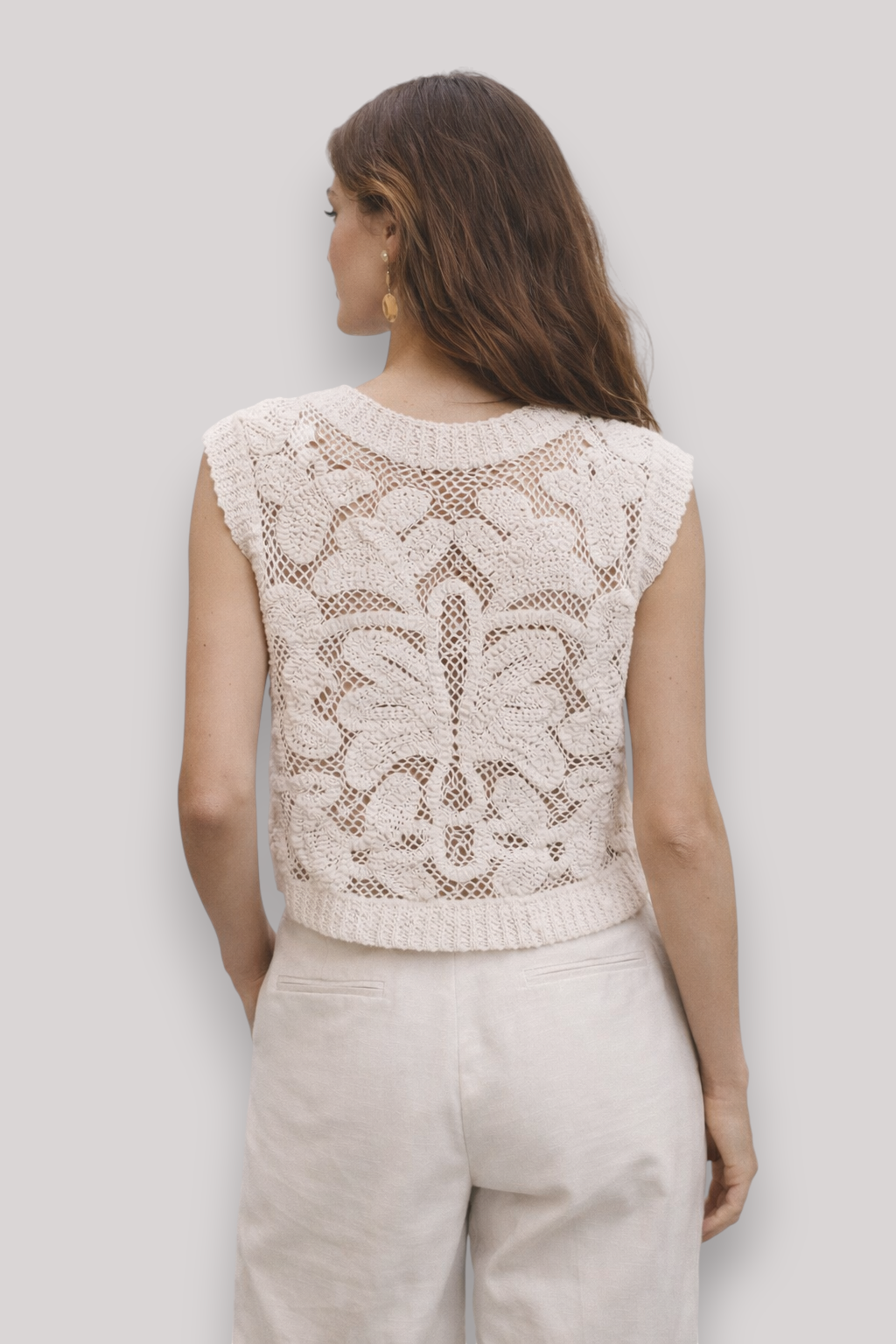 The Megan Women's Floral Sleeveless Cut Out Top