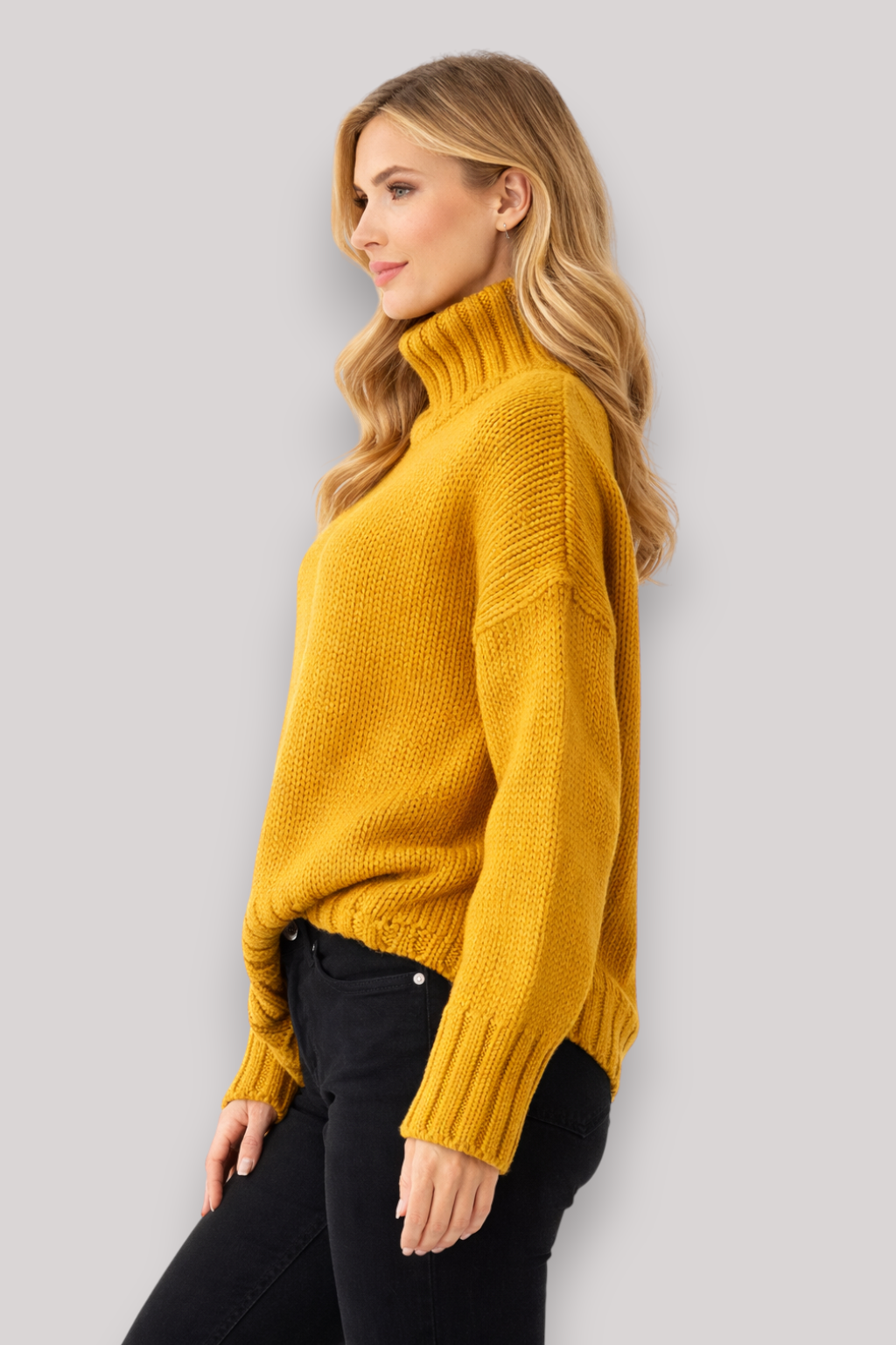The Merriton High Neck Sweater Long Sleeve Knit Jumper