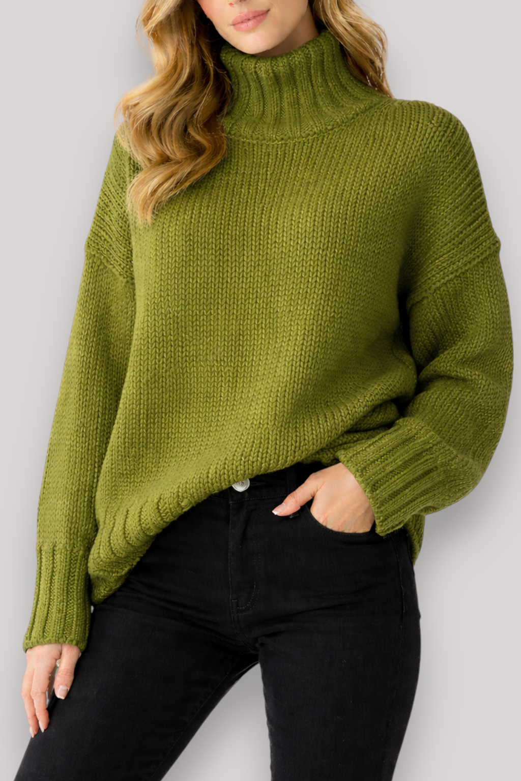 The Merriton High Neck Sweater Long Sleeve Knit Jumper
