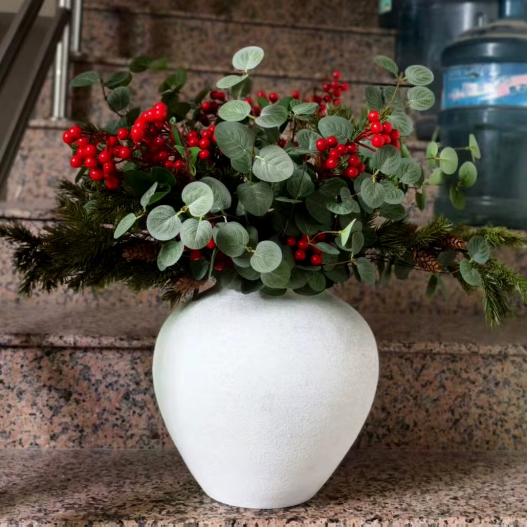 The Metora Modern Matte Metal Decor Vase