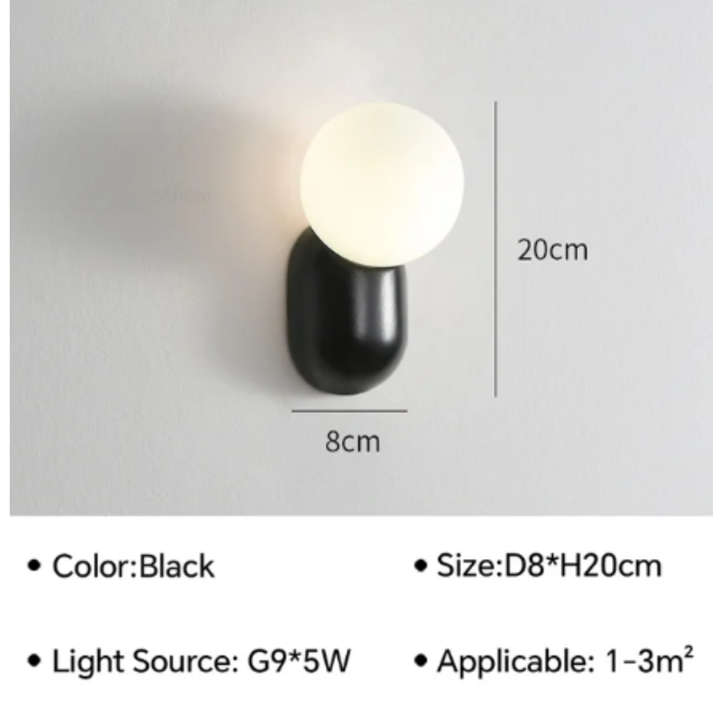 The Milora Modern LED Glass Ball Wall Light