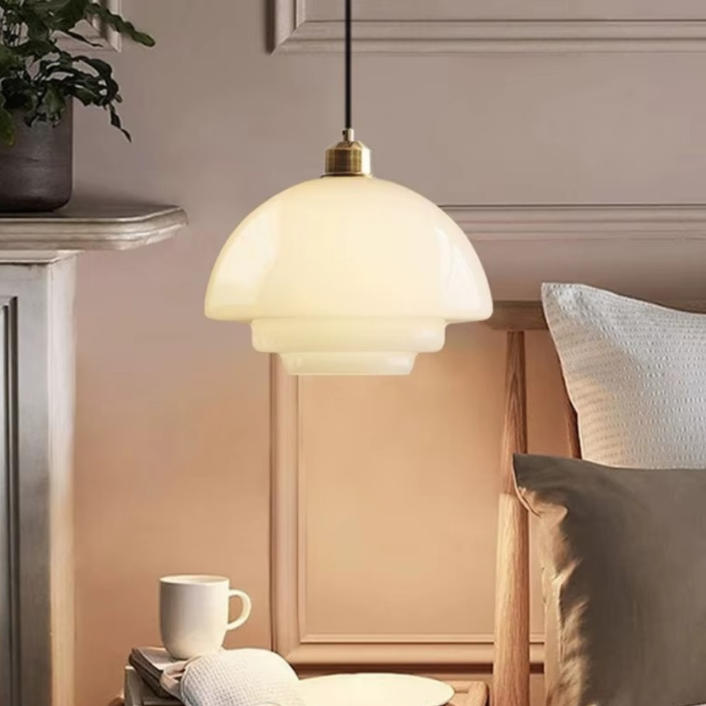 The Milvara Nordic Milky Glass Pendant Light