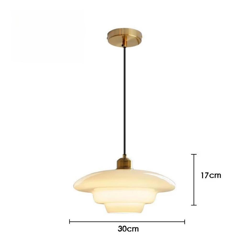 The Milvara Nordic Milky Glass Pendant Light