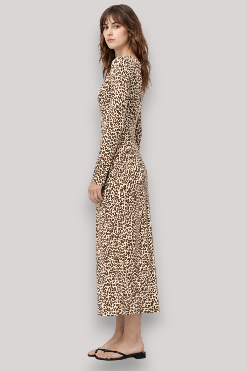 The Miranda Floral Pleated Long Sleeve Dress