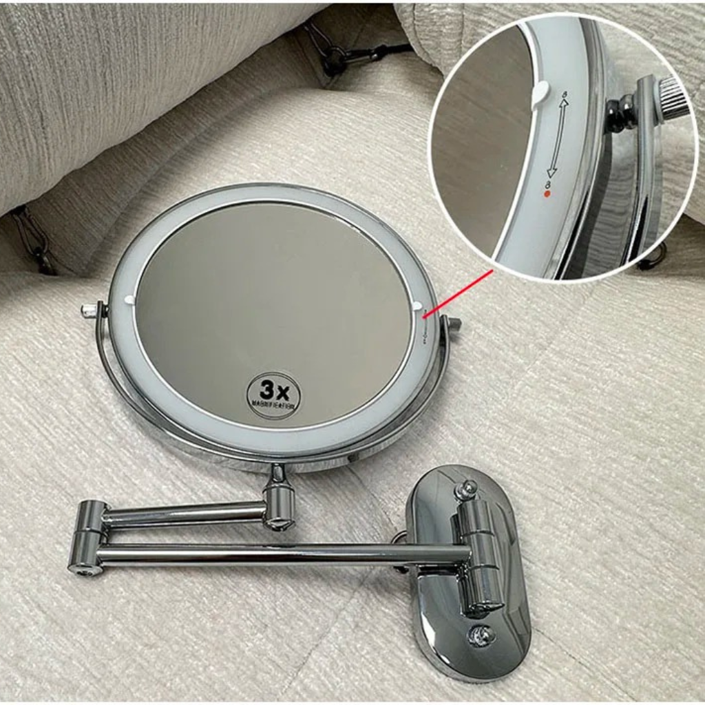 The Miravelle USB Rechargeable LED Folding Makeup Mirror