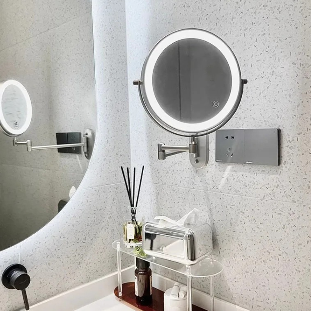 The Miravelle USB Rechargeable LED Folding Makeup Mirror