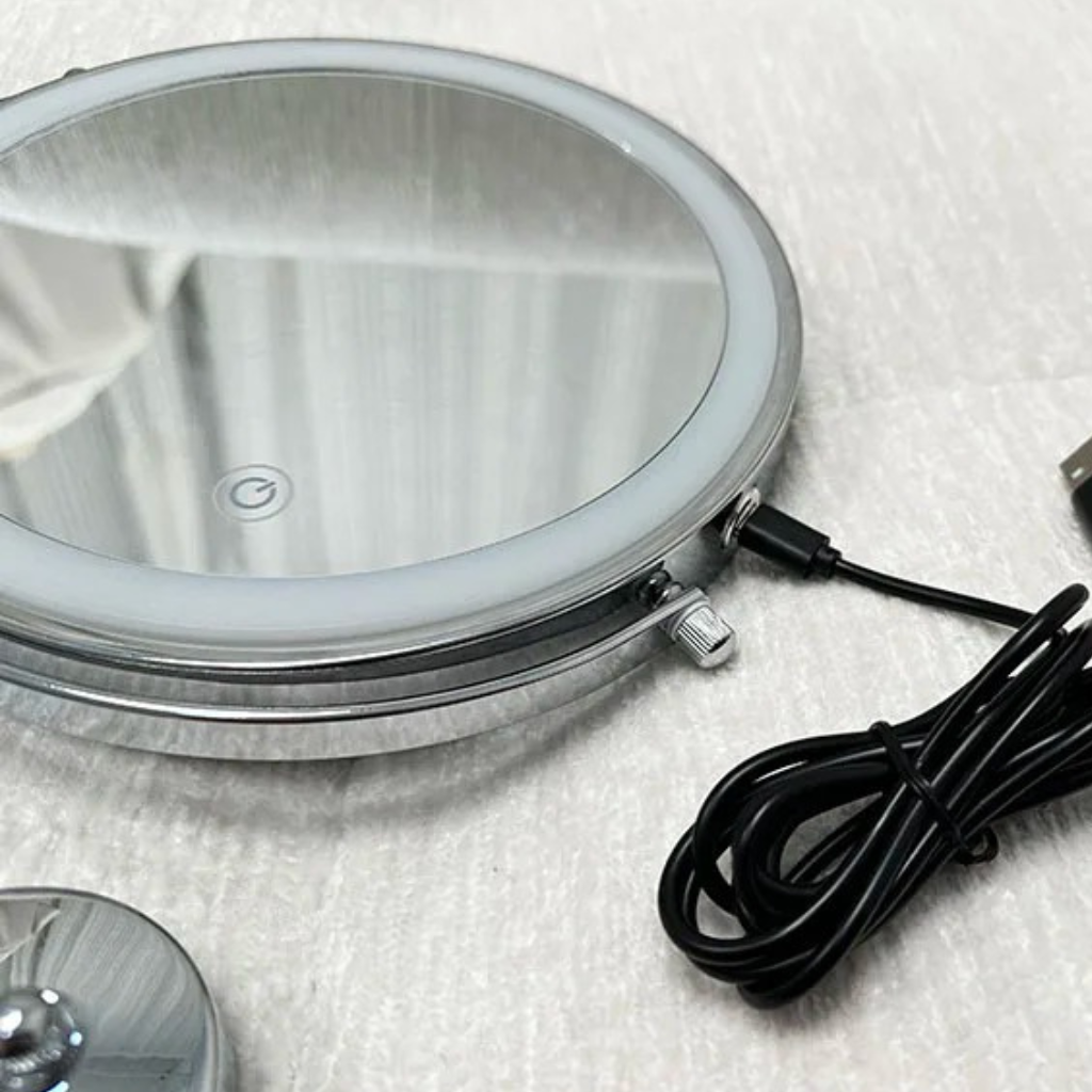 The Miravelle USB Rechargeable LED Folding Makeup Mirror