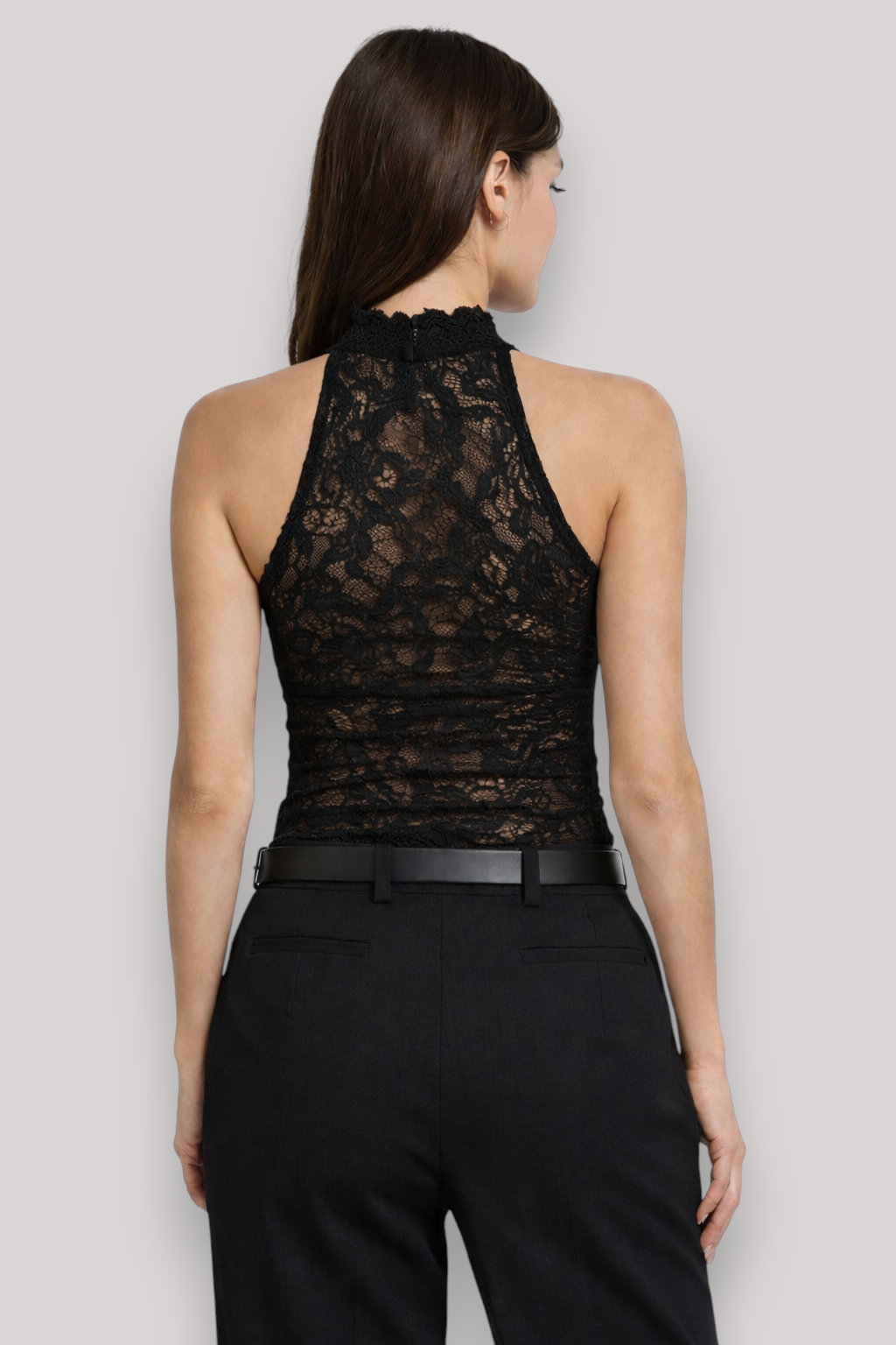 The Mireille Women's Elegant Lace Sheer Blouse