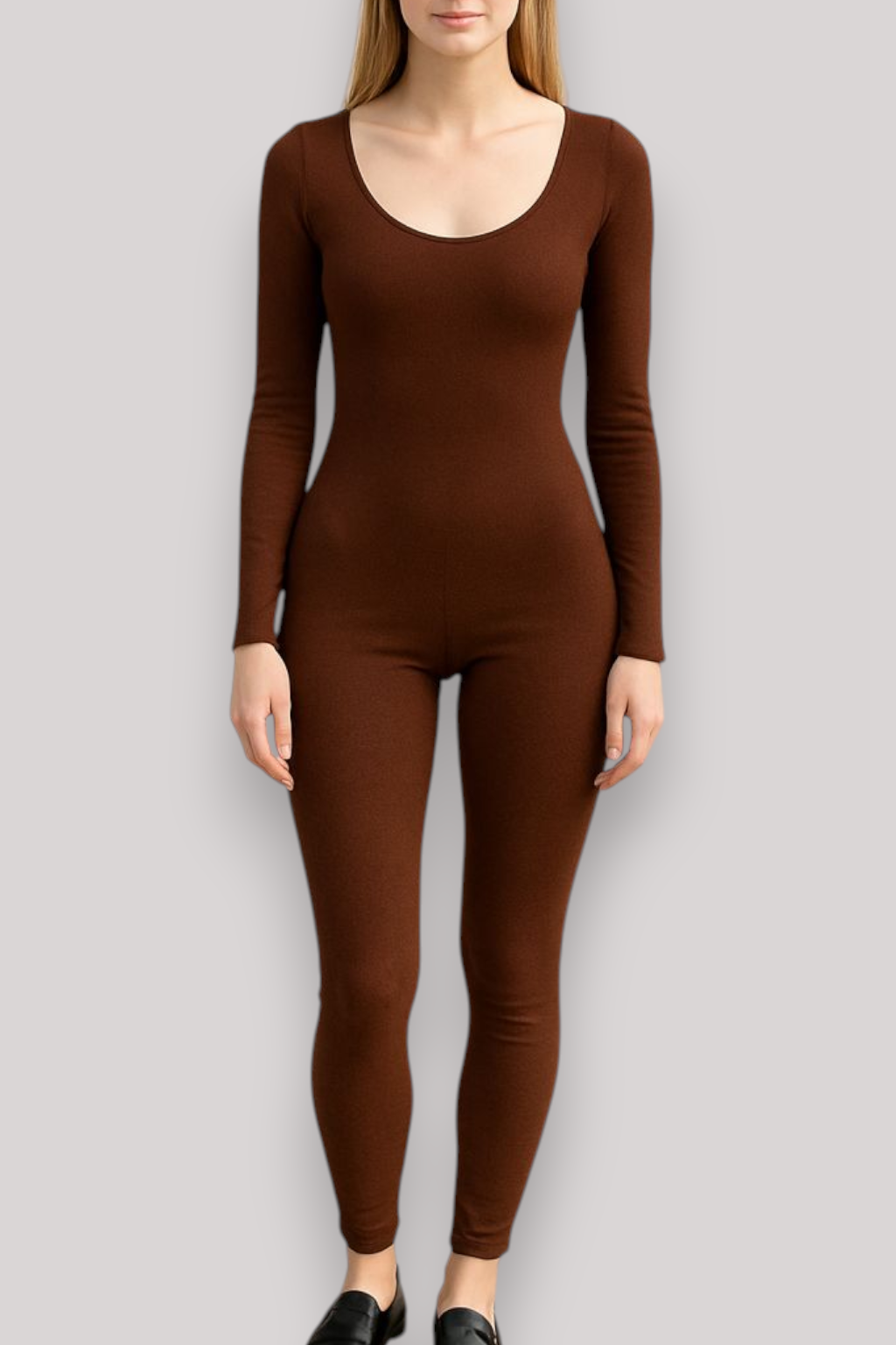 The Mirella Long Sleeve Fitted Jumpsuit Casual Stretch One Piece Outfit