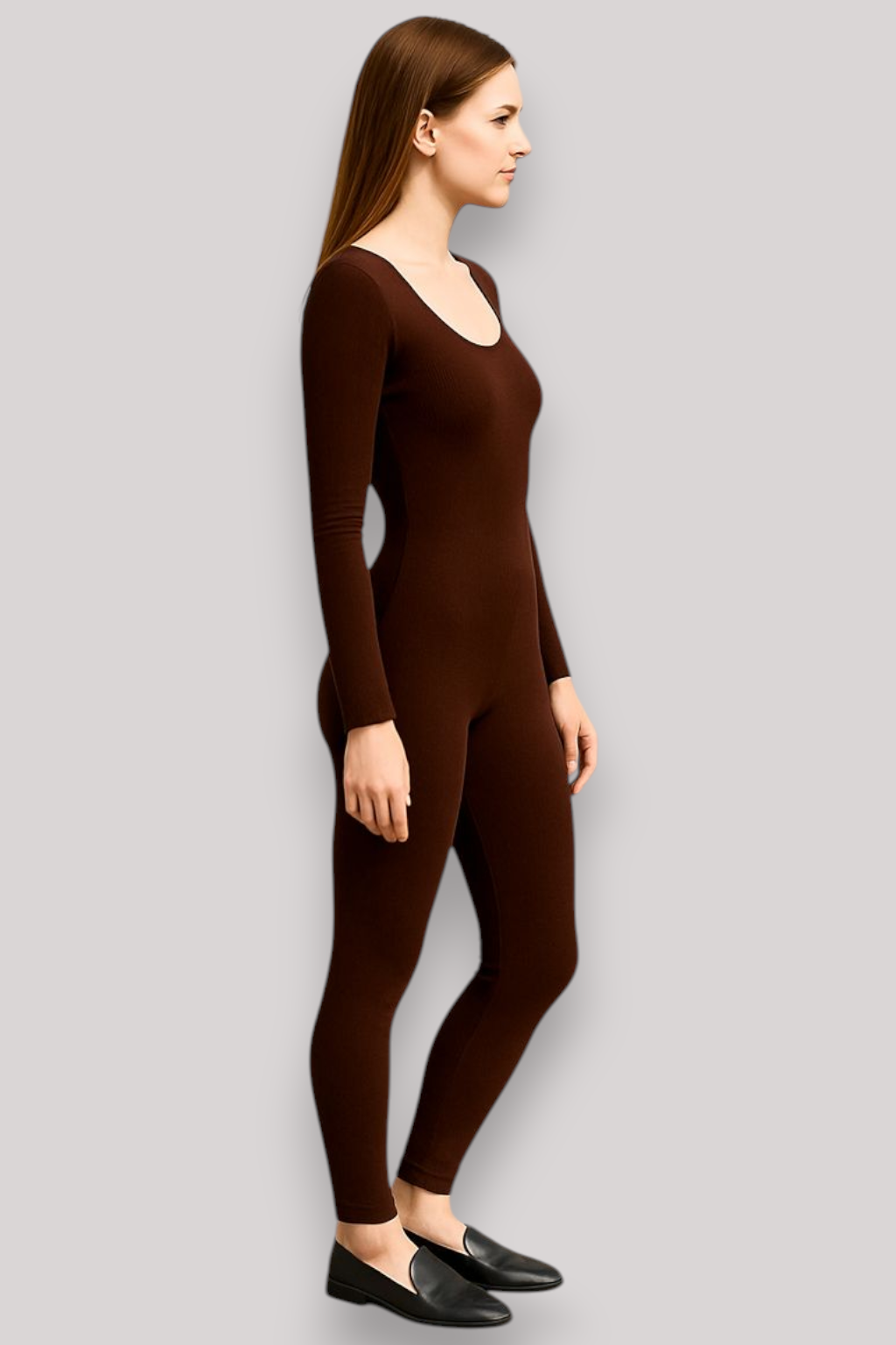 The Mirella Long Sleeve Fitted Jumpsuit Casual Stretch One Piece Outfit