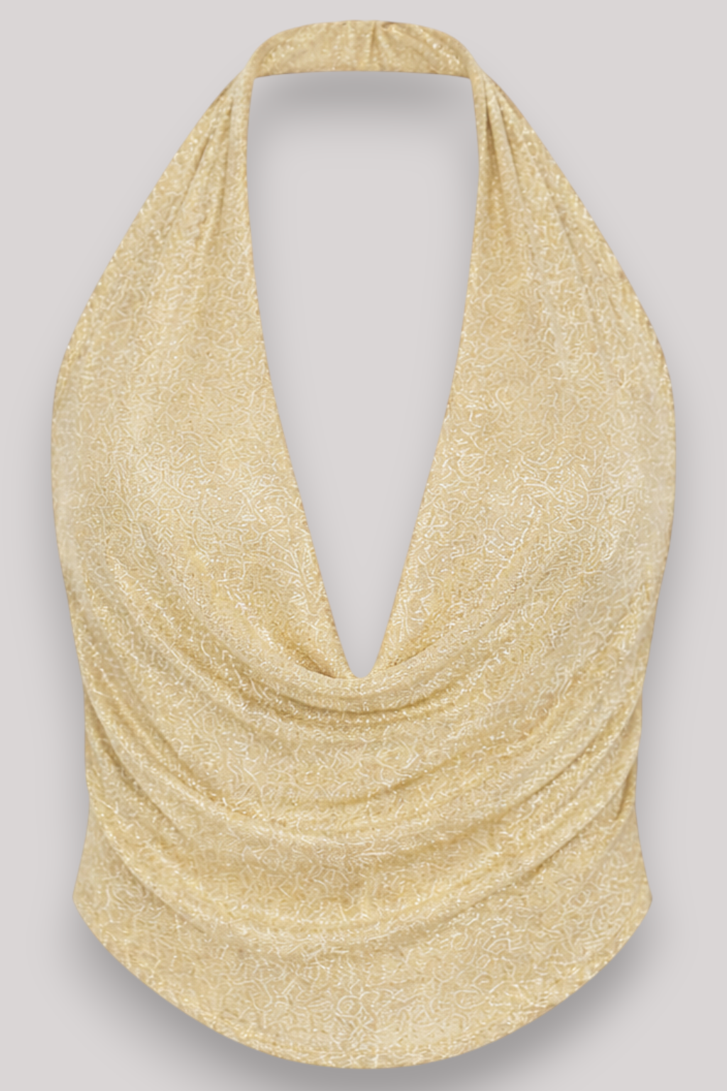 The Mireya Deep V Backless Sparkle Halter Vest Summer Party Top