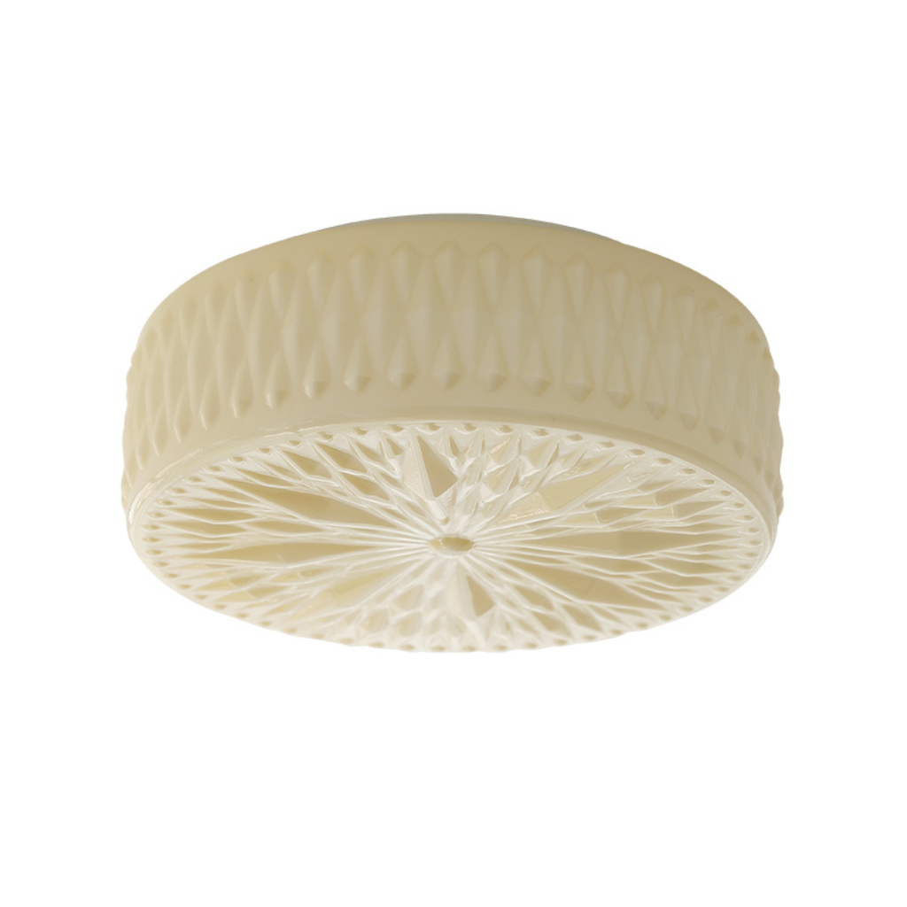The Montelle French Retro Carved Glass Ceiling Light