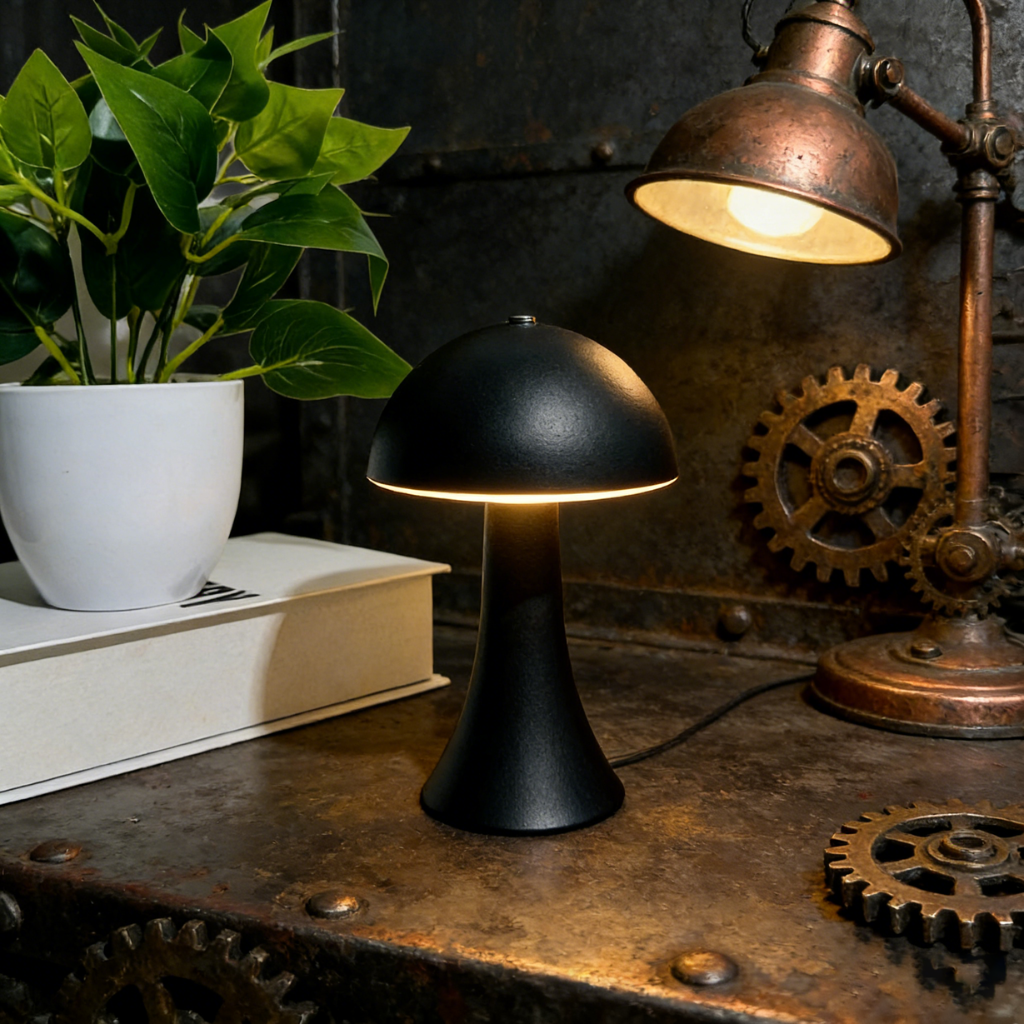 The Muselle Rechargeable Touch LED Mushroom Table Lamp