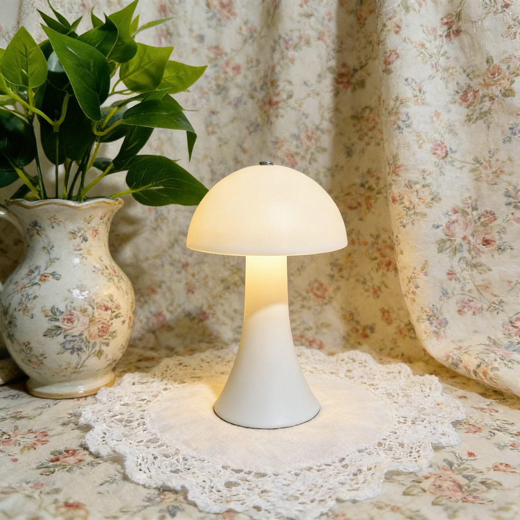 The Muselle Rechargeable Touch LED Mushroom Table Lamp