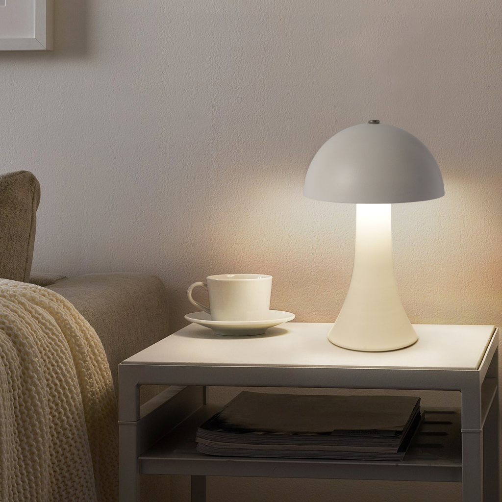 The Muselle Rechargeable Touch LED Mushroom Table Lamp