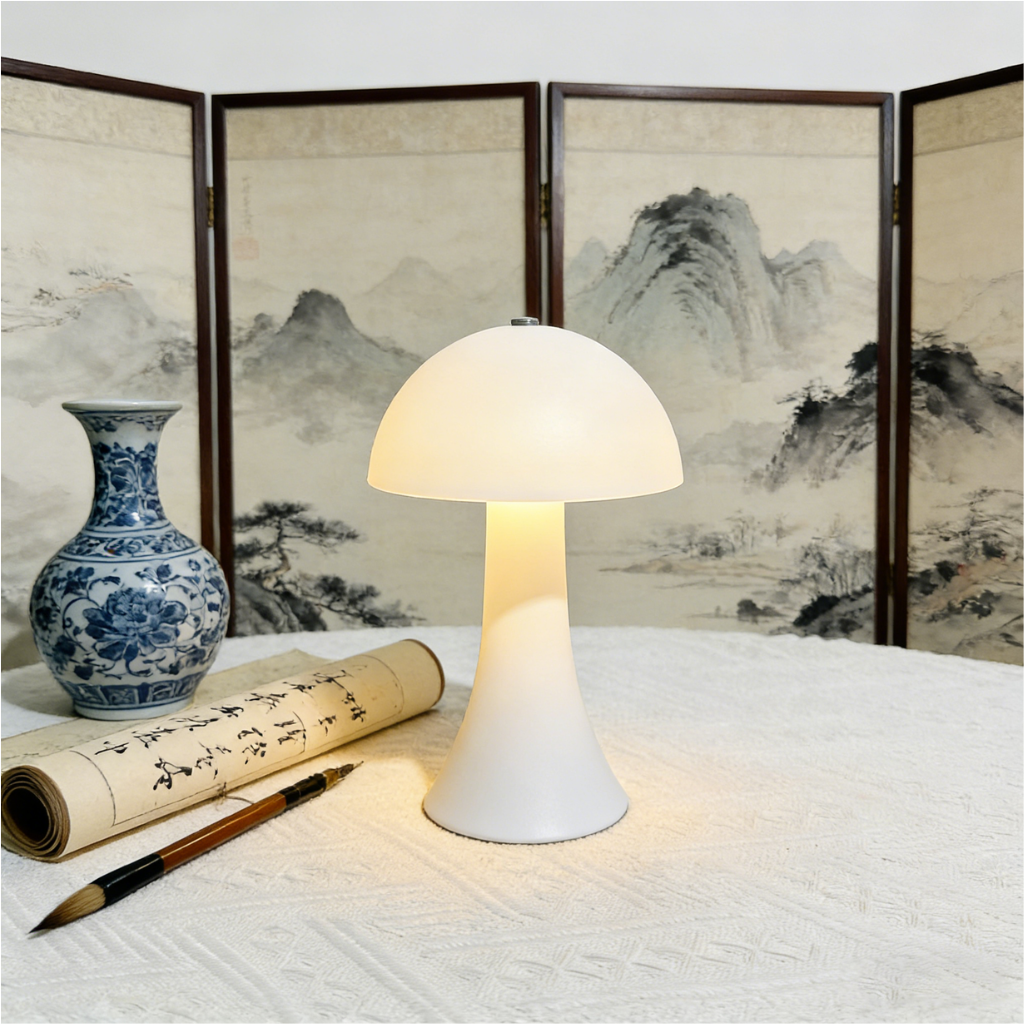 The Muselle Rechargeable Touch LED Mushroom Table Lamp