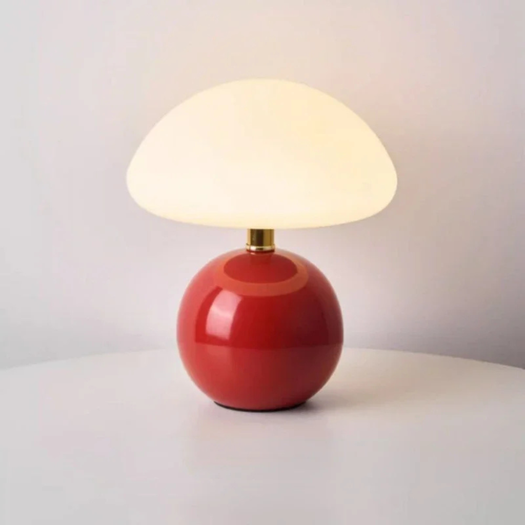 The Mushora LED Rechargable Mushroom Table Lamp