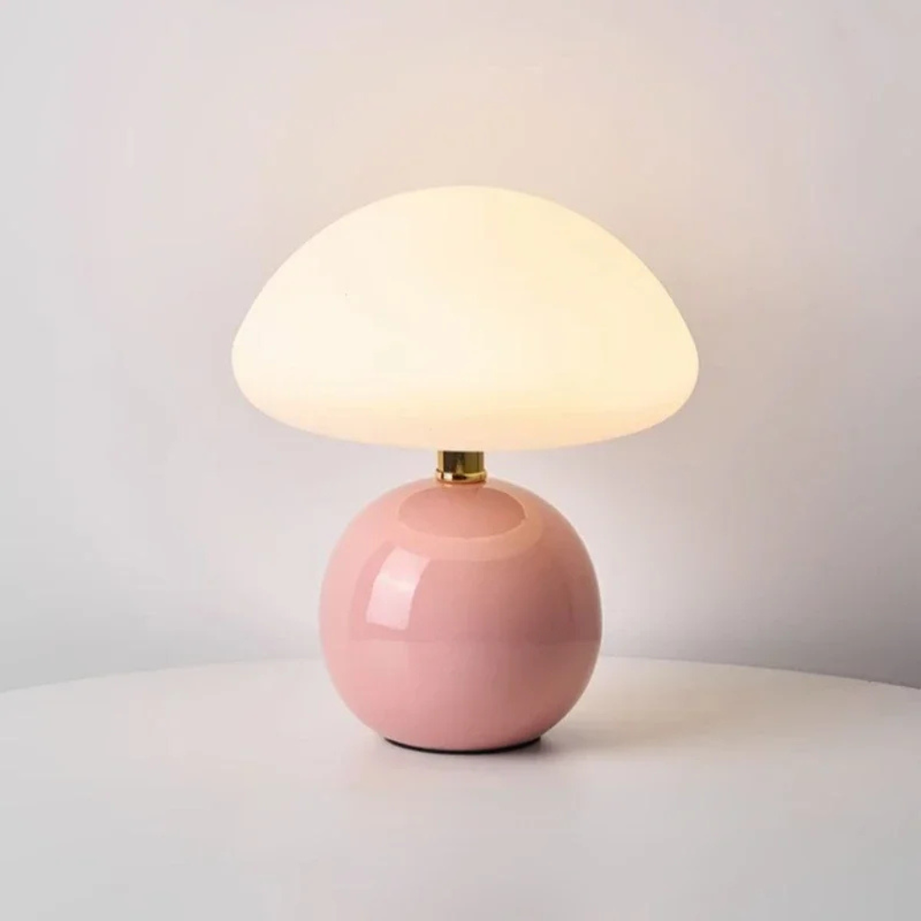 The Mushora LED Rechargable Mushroom Table Lamp