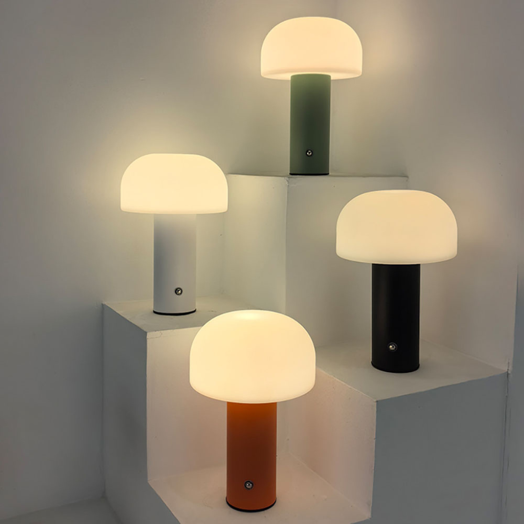 The Mushora LED Mushroom Rechargeable 3 Colour Table Lamp