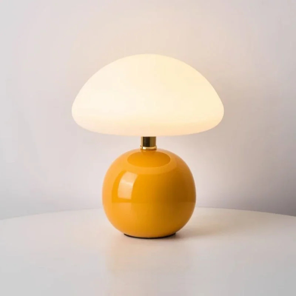 The Mushora LED Rechargable Mushroom Table Lamp