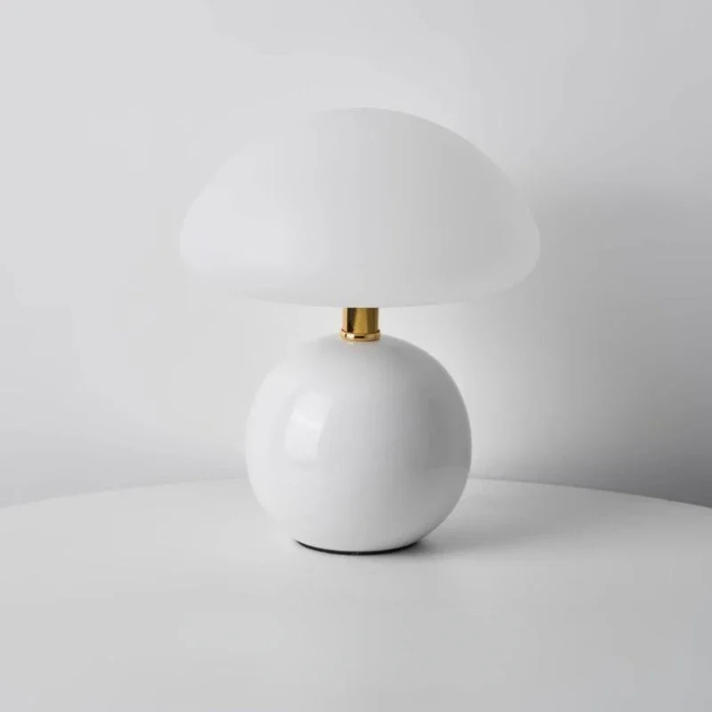 The Mushora LED Rechargable Mushroom Table Lamp