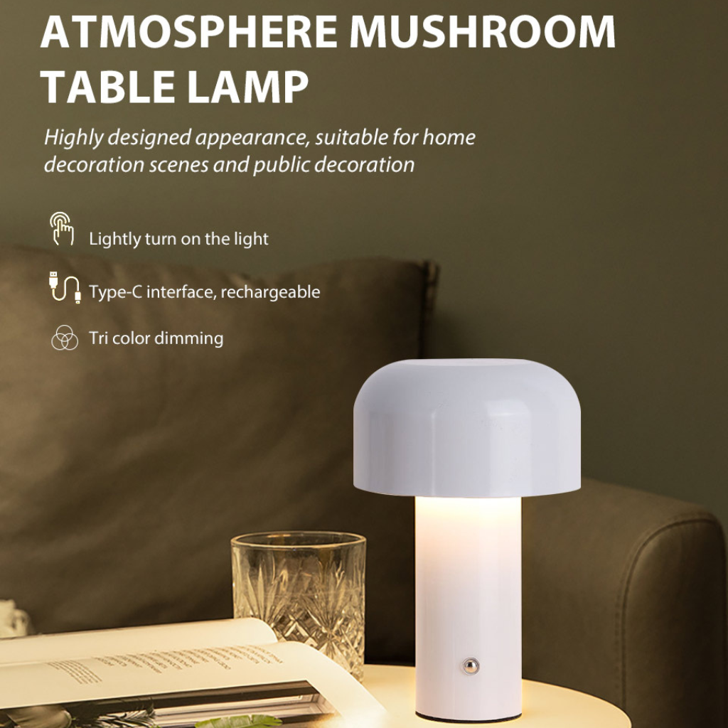 The Mycel Rechargeable Mushroom LED Table Lamp