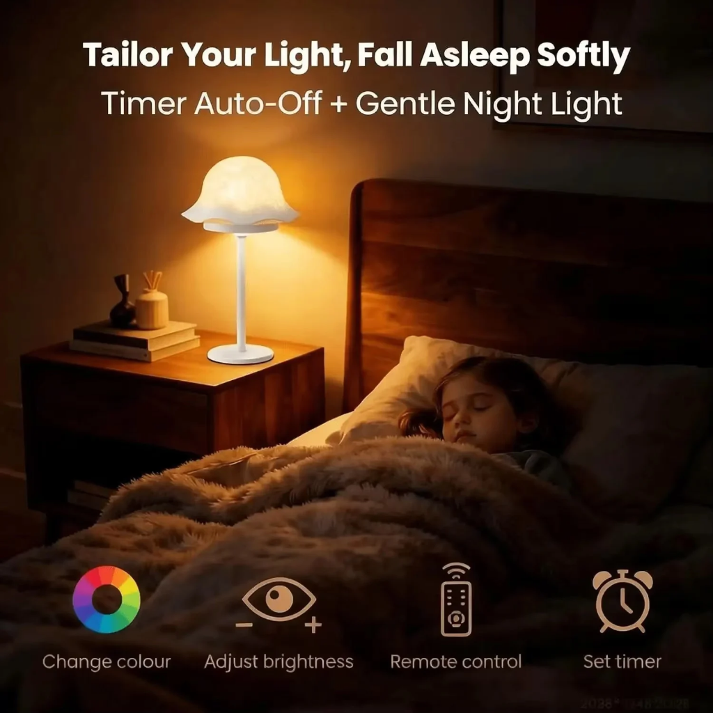 The Mycelune RGB Mushroom Table Ripple Light
