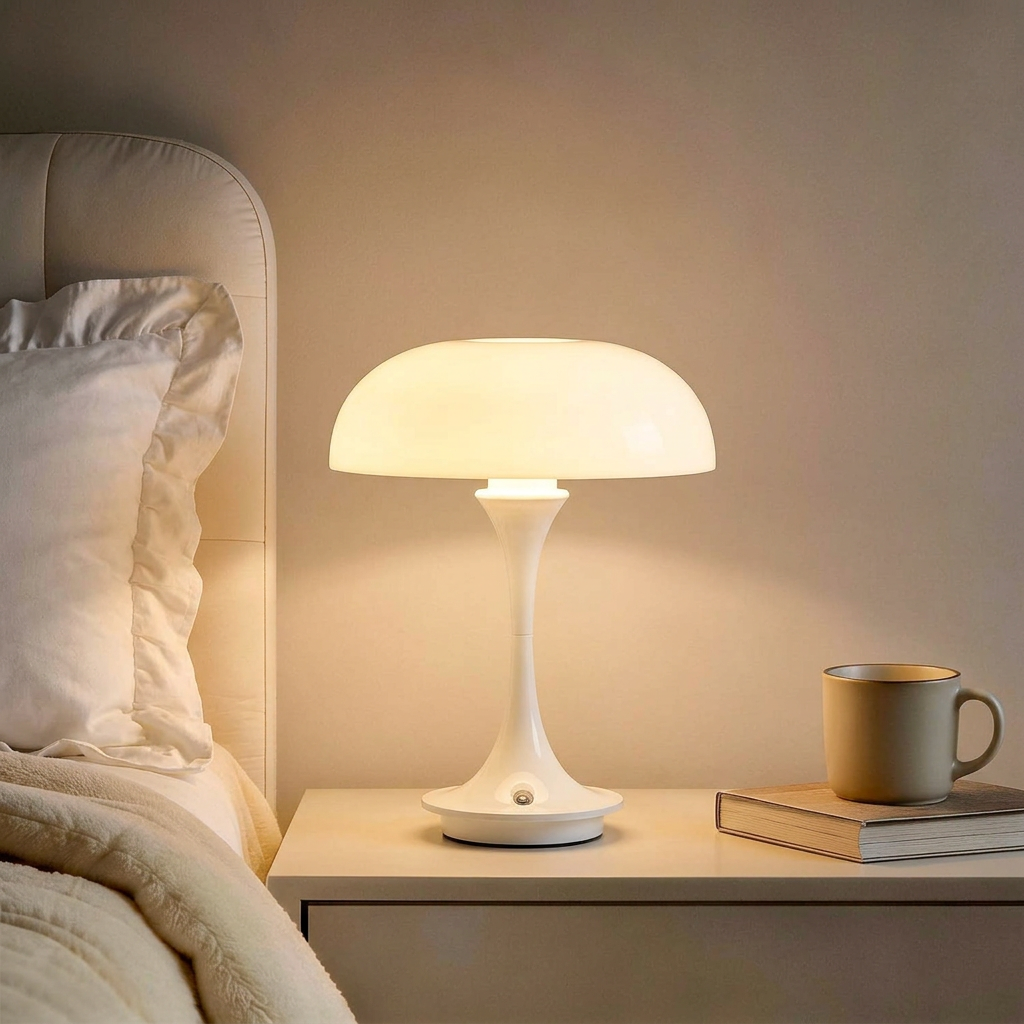 The Mycora Rechargable USB LED Mushroom Table Lamp