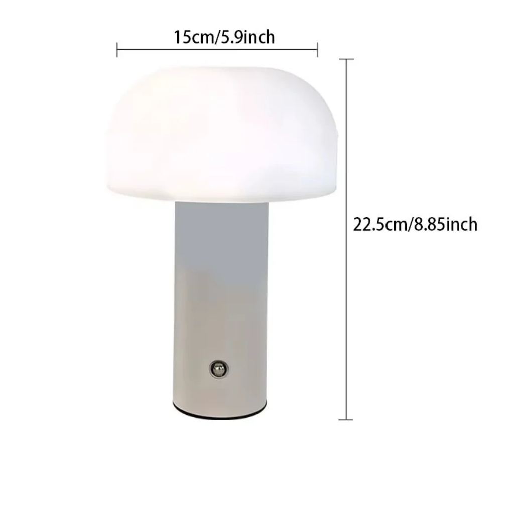 The Myrnelle Rechargeable Mushroom LED Table Lamp