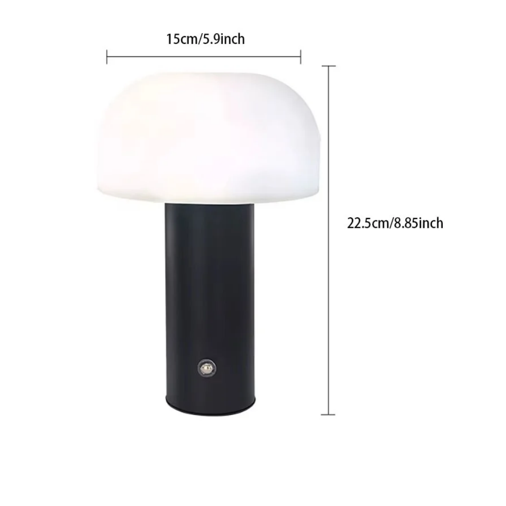 The Myrnelle Rechargeable Mushroom LED Table Lamp