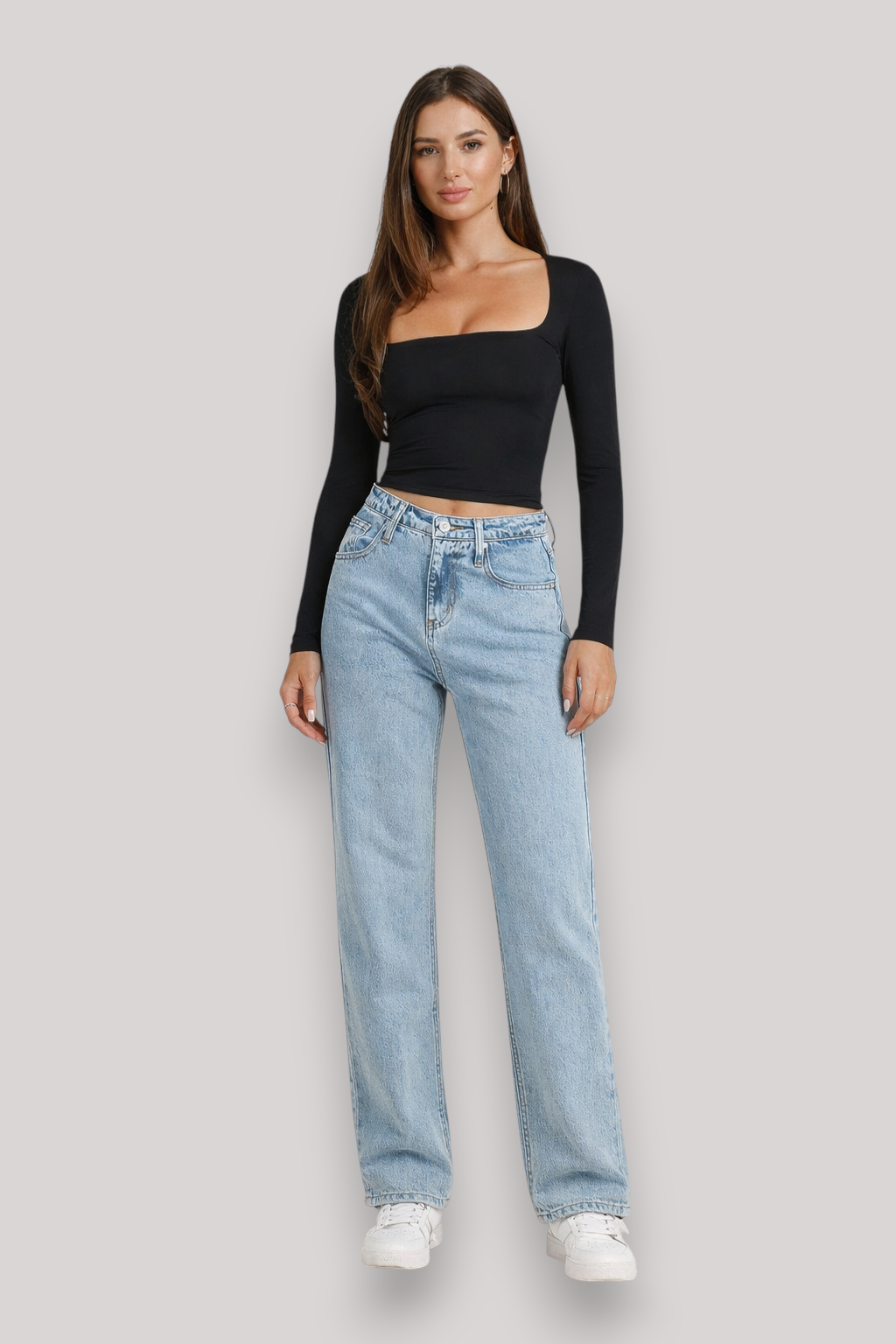 The Nia Women's Long Sleeve Crop Top