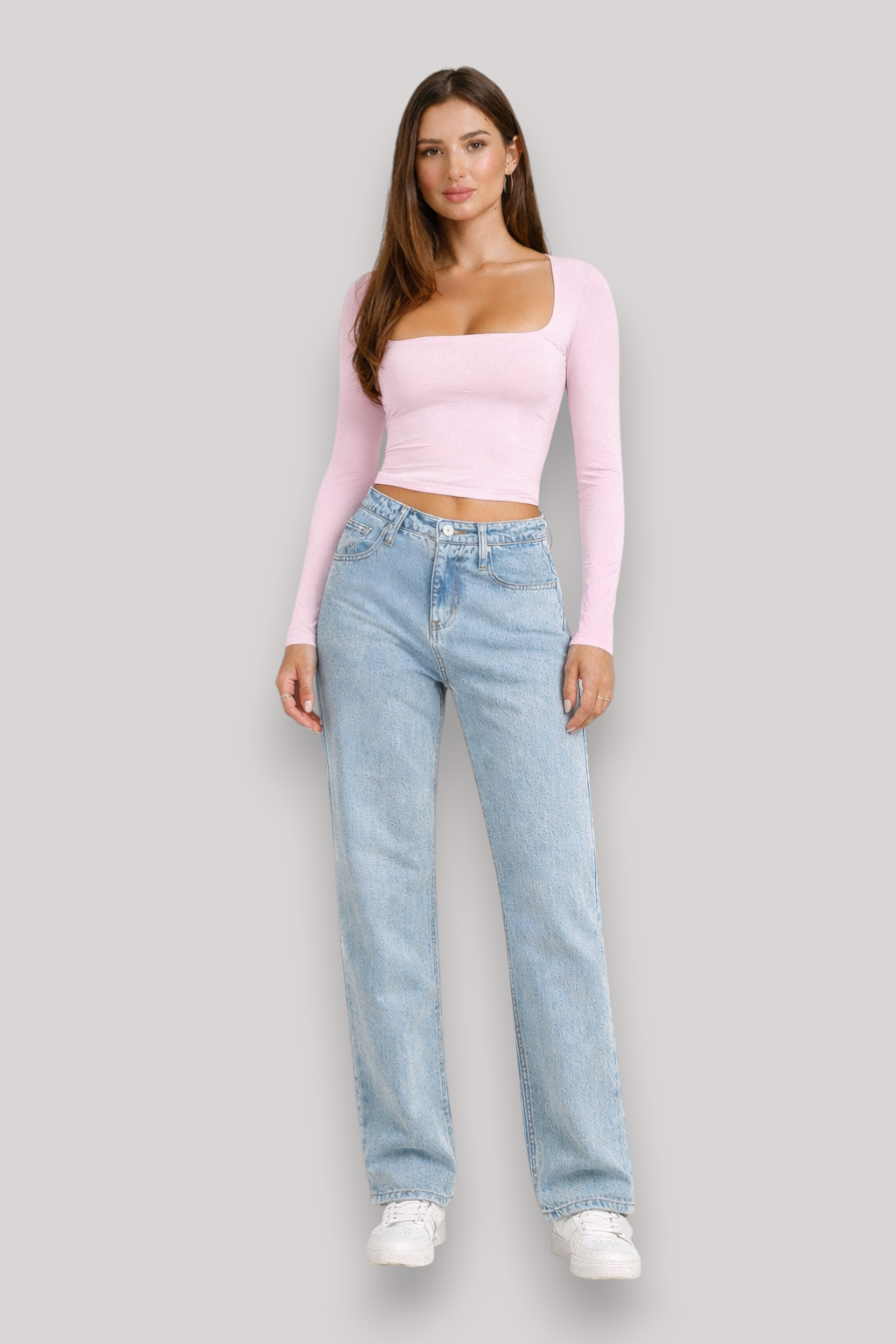 The Nia Women's Long Sleeve Crop Top