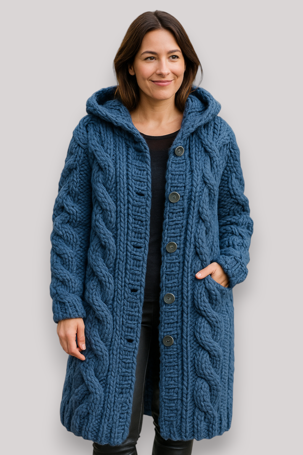 The Norbury Long Knit Cardigan Thick Winter Oversized Sweater