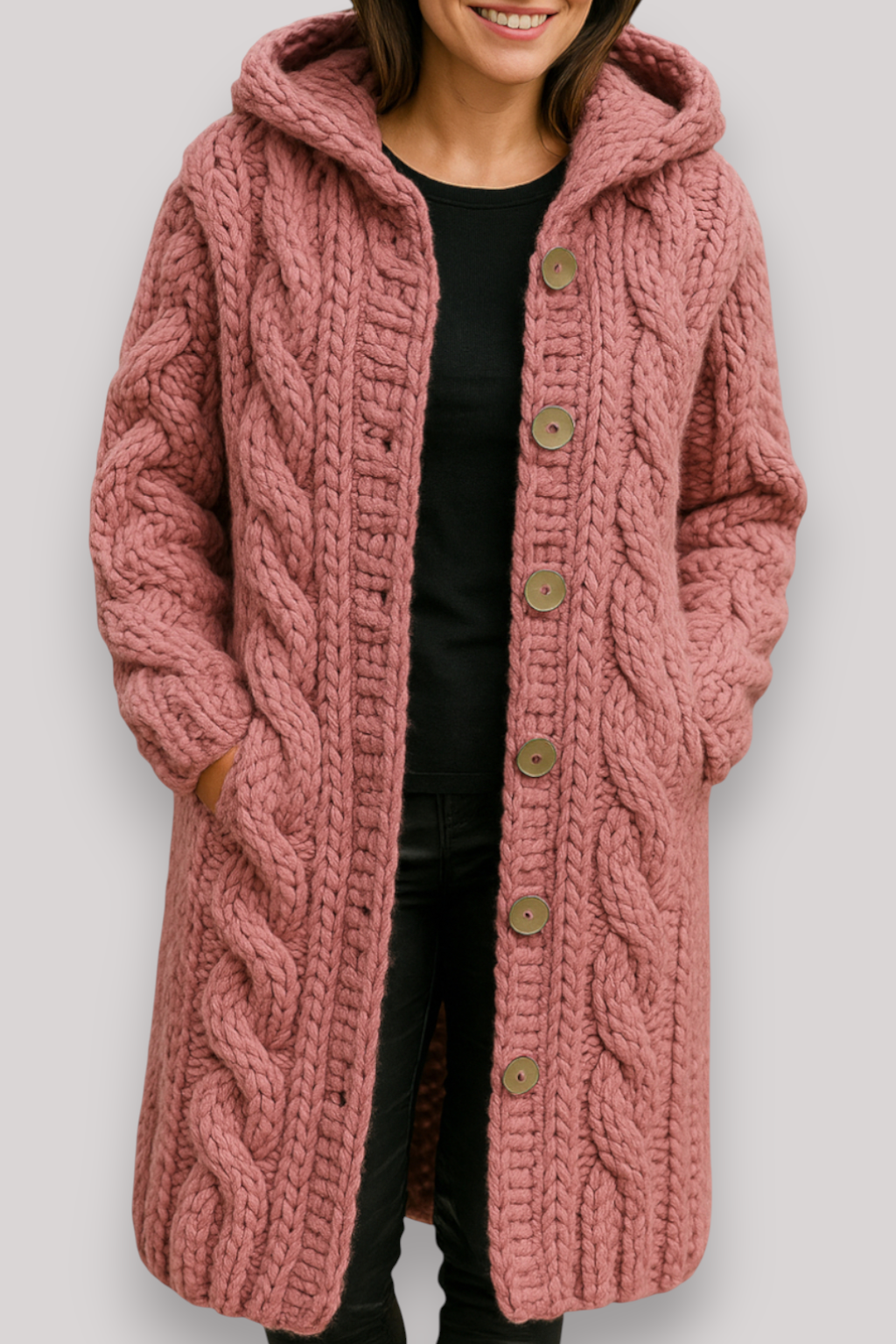 The Norbury Long Knit Cardigan Thick Winter Oversized Sweater