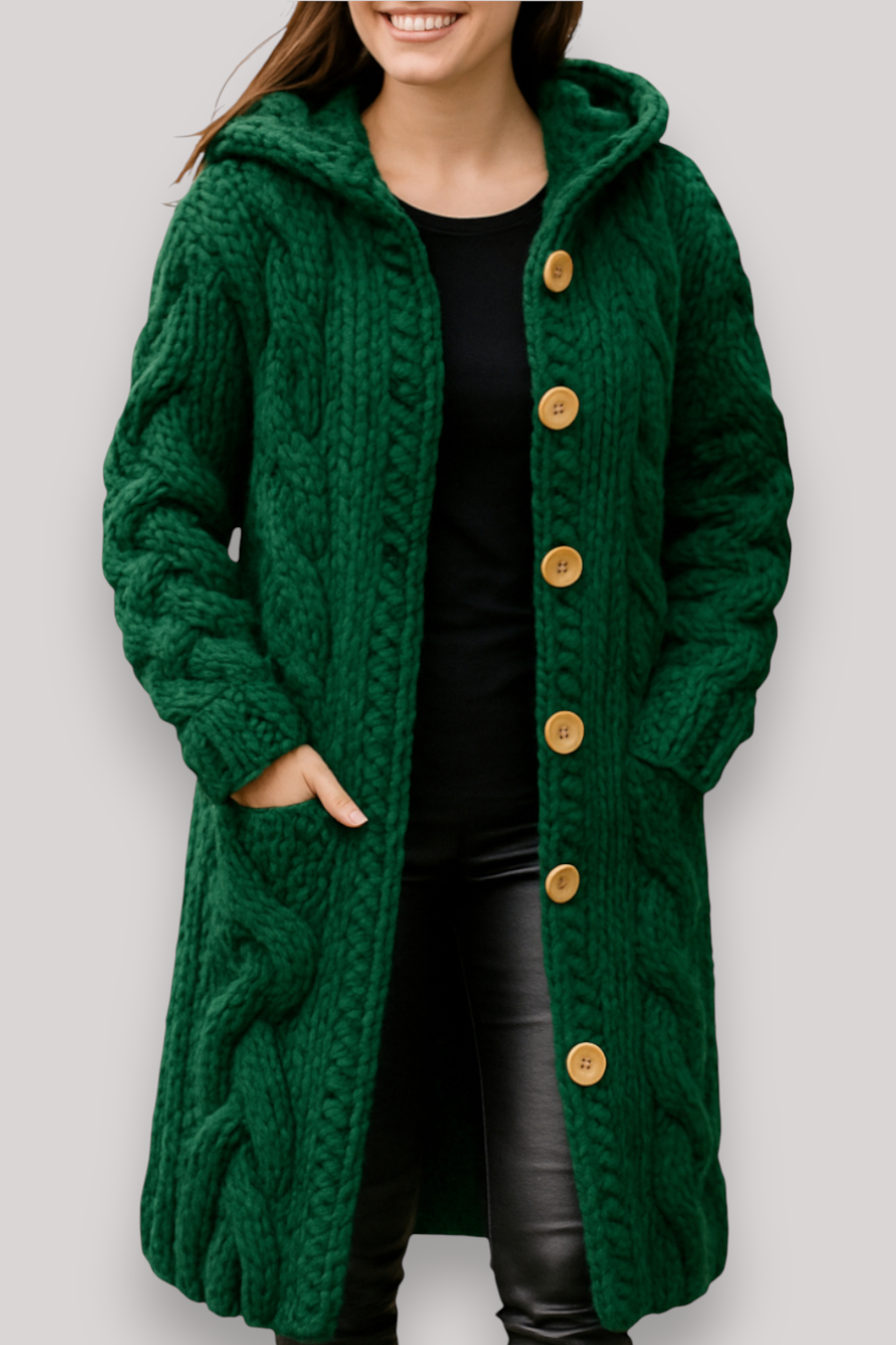 The Norbury Long Knit Cardigan Thick Winter Oversized Sweater