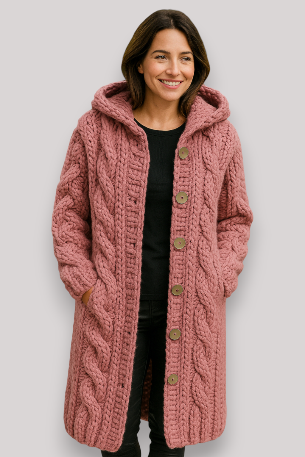 The Norbury Long Knit Cardigan Thick Winter Oversized Sweater