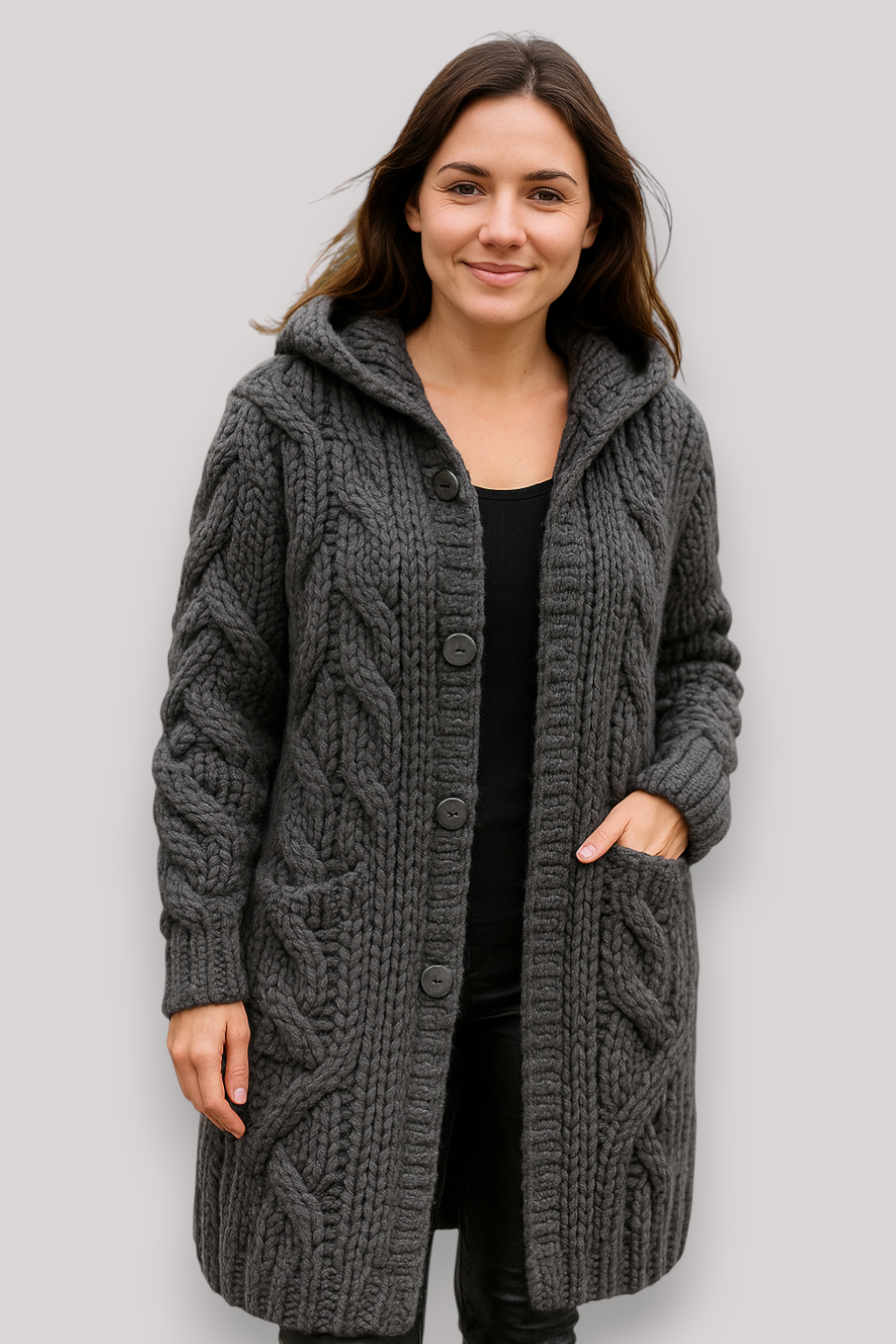 The Norbury Long Knit Cardigan Thick Winter Oversized Sweater